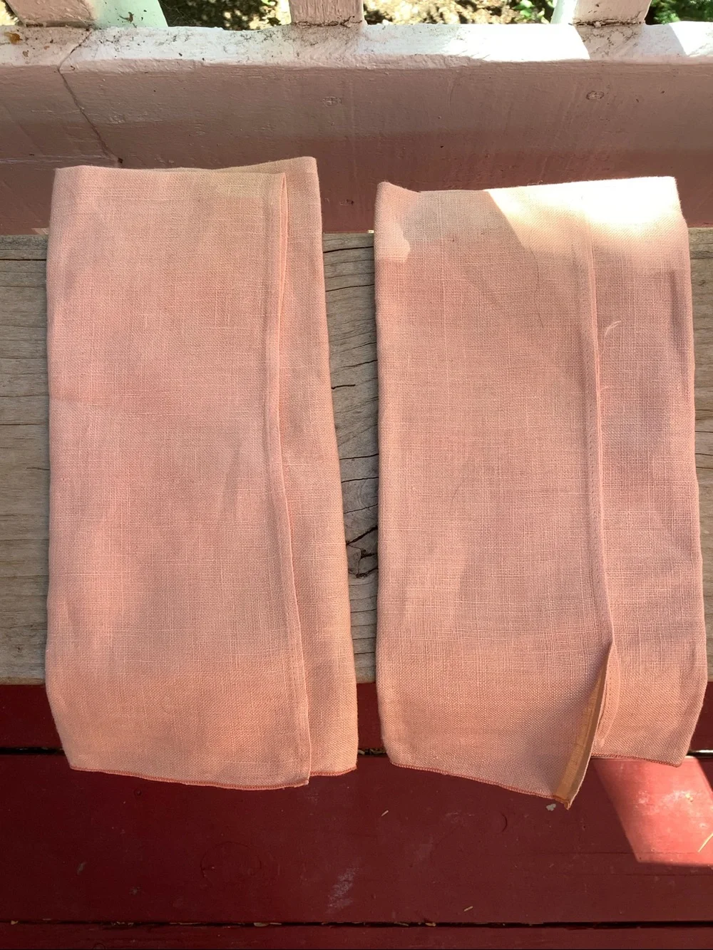Vintage Pair of Mr & Mrs Linen Embroidered Hand Towels